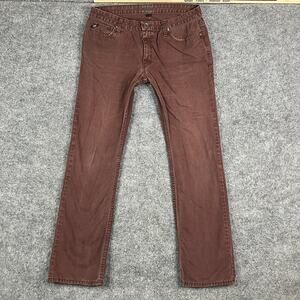 Jeans Womens Size 34x34 Brown Straight Leg Stretch Casual Colored Denim